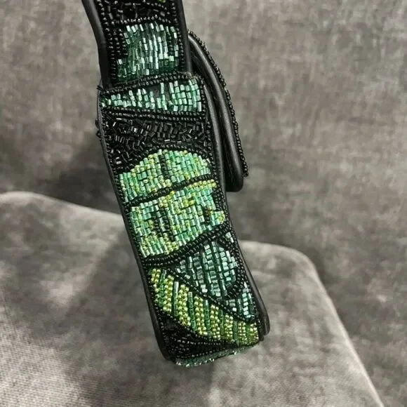 Staud Beaded Tommy Bag Green Palm - Picture 3 of 14